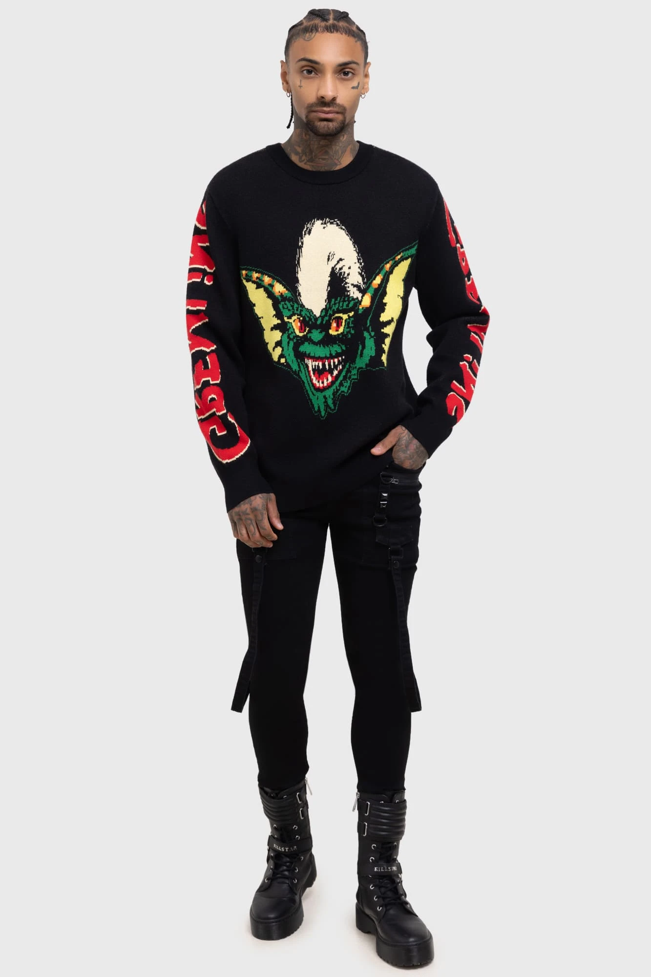 KILLSTAR x Gremlins Stripe Knit Sweater 8 KILLSTAR x Gremlins Stripe Knit Sweater - Image 8