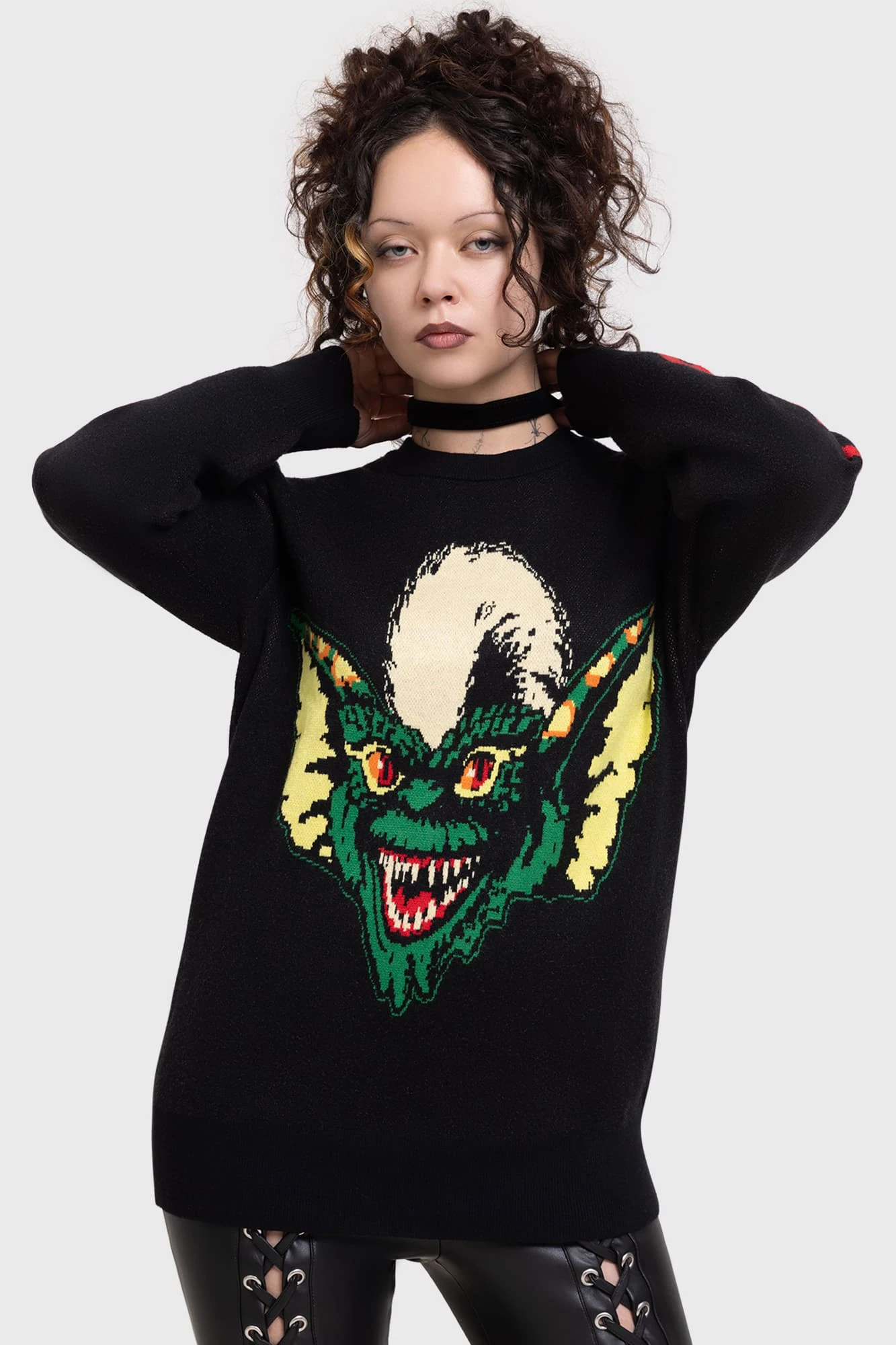 KILLSTAR x Gremlins Stripe Knit Sweater 2 KILLSTAR x Gremlins Stripe Knit Sweater - Image 2
