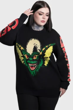 KILLSTAR x Gremlins Stripe Knit Sweater 12 KILLSTAR x Gremlins Stripe Knit Sweater -Kill Star Store GREMLIN STRIPE KNIT SWEATER PLUS W C