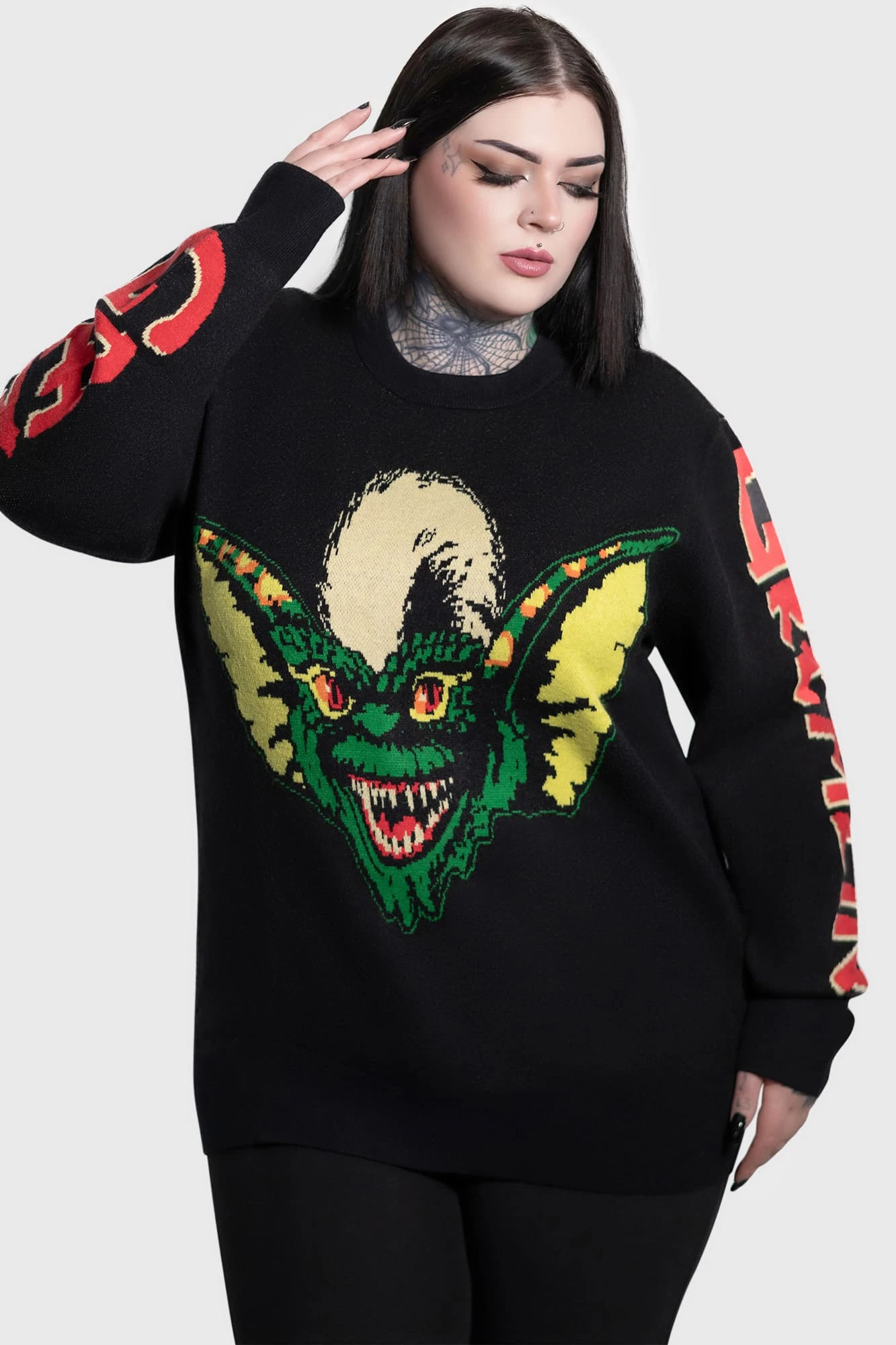 KILLSTAR x Gremlins Stripe Knit Sweater 4 KILLSTAR x Gremlins Stripe Knit Sweater - Image 4