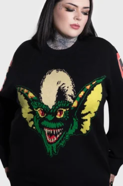 KILLSTAR x Gremlins Stripe Knit Sweater 13 KILLSTAR x Gremlins Stripe Knit Sweater -Kill Star Store GREMLIN STRIPE KNIT SWEATER PLUS W D