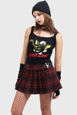 Killstar x Gremlins Stripe Knitted Crop Top -Kill Star Store GREMLIN STRIPE KNITTED TOP W D