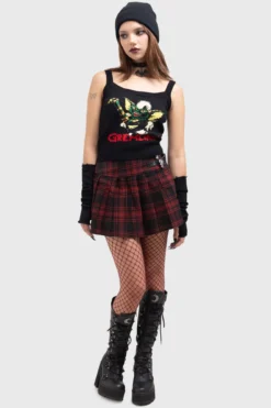 Killstar x Gremlins Stripe Knitted Crop Top -Kill Star Store GREMLIN STRIPE KNITTED TOP W E