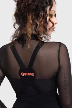 Killstar x Gremlins Stripe Pinafore Dress -Kill Star Store GREMLIN STRIPE PINAFORE DRESS W F