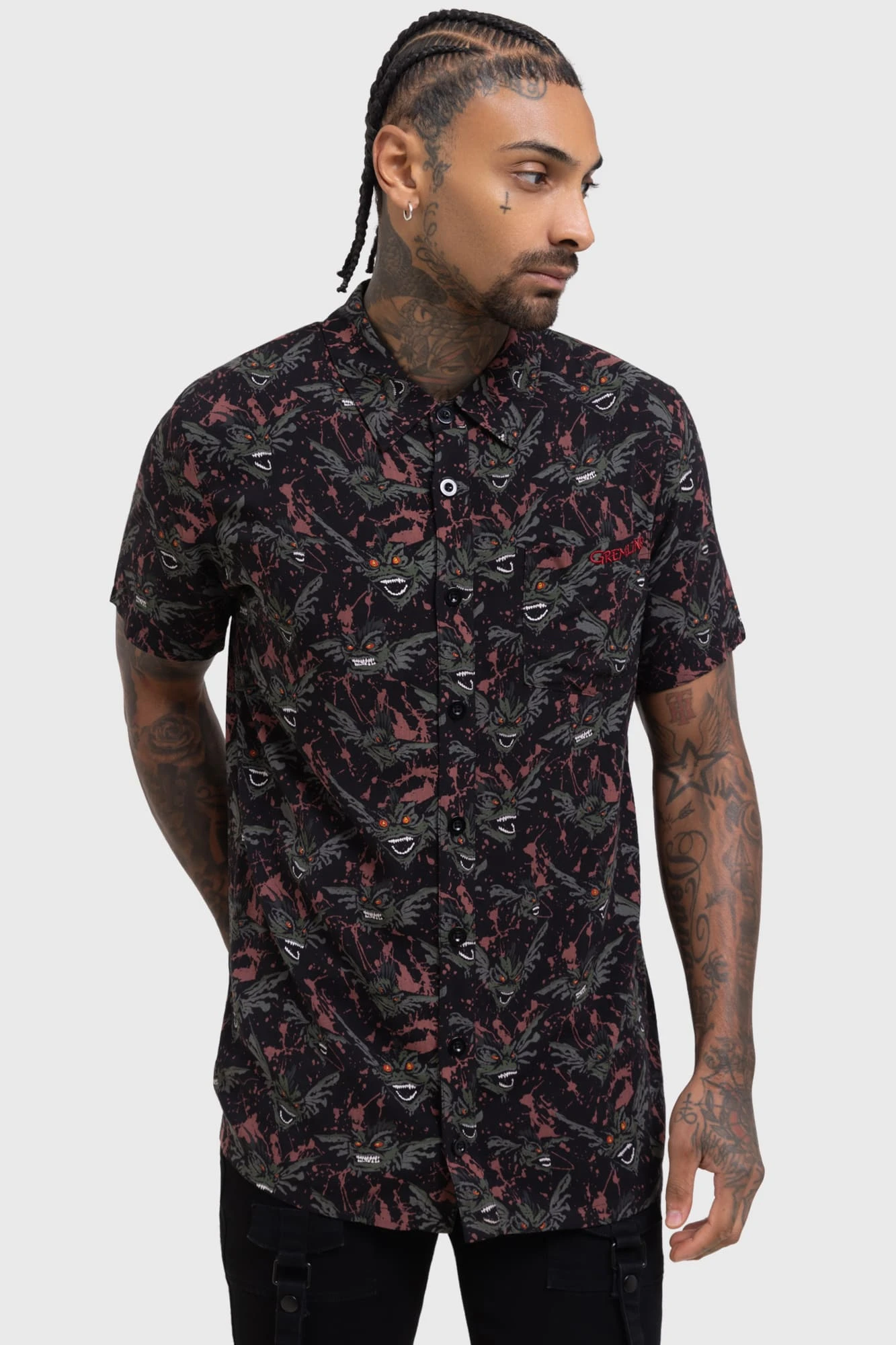 Killstar x Gremlins After Midnight Short Sleeve Shirt 1 Killstar x Gremlins After Midnight Short Sleeve Shirt