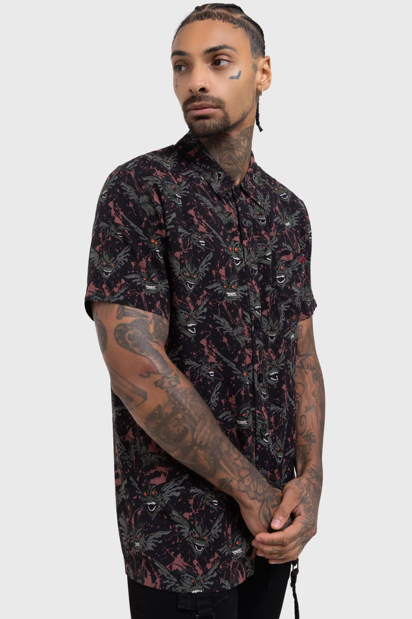 Killstar x Gremlins After Midnight Short Sleeve Shirt 3 Killstar x Gremlins After Midnight Short Sleeve Shirt - Image 3