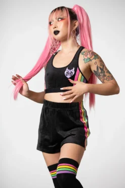 KILLSTAR Groovy Velour Shorts
