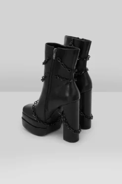 Killstar Gloomed And Doomed Platform Boots with Chain Detail -Kill Star Store Gloomed and Doomed Boots B