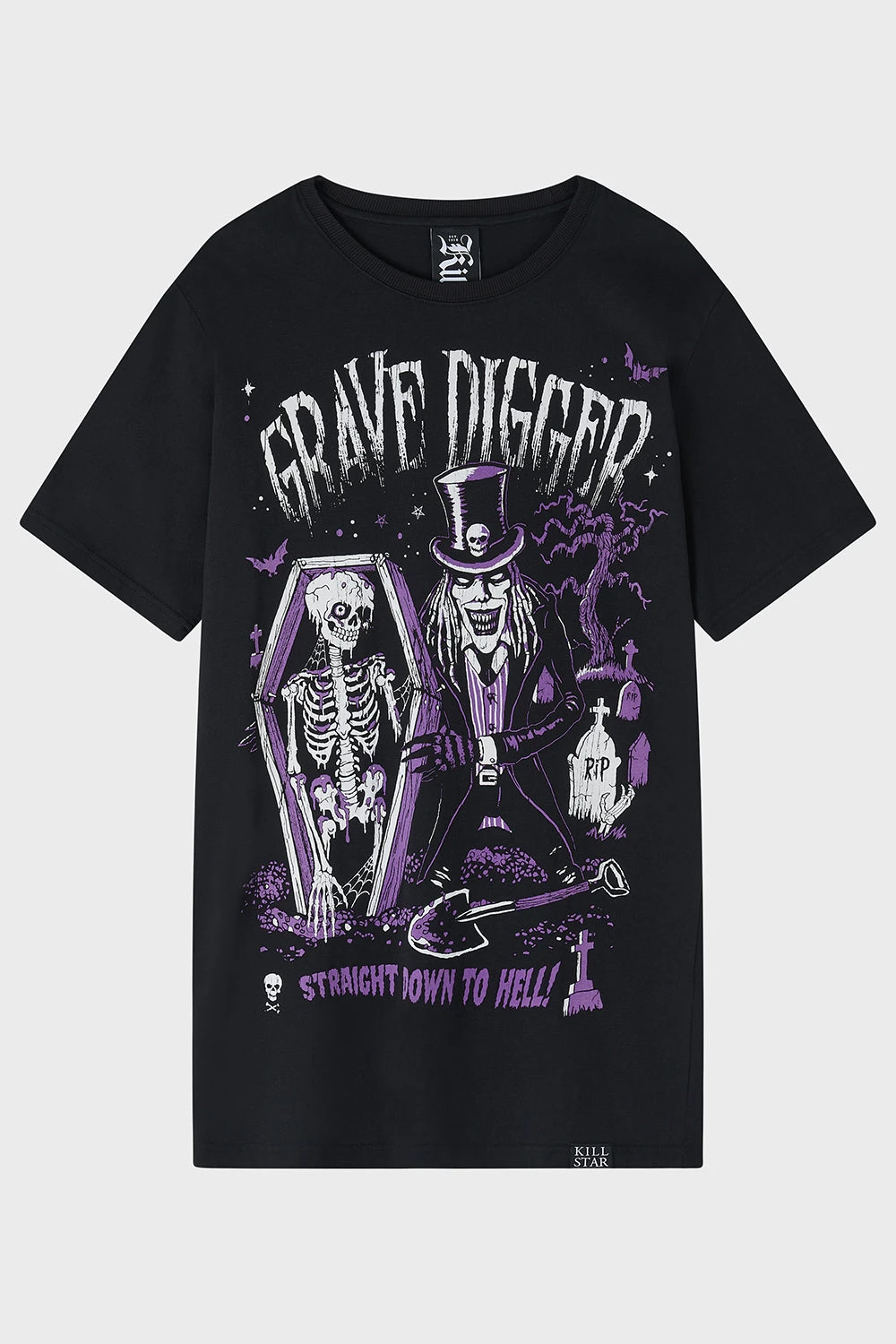 KILLSTAR Grave Digger Men's Gothic T-Shirt 5 KILLSTAR Grave Digger Men's Gothic T-Shirt - Image 5