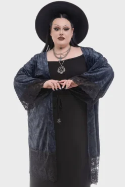 KILLSTAR x The Lost Boys Half Vamp Kimono - Velvet Lace Robe -Kill Star Store HALF VAMP KIMONO PLUS W F 1 16d79c67 5a0c 4070 8e47 2b6c2f0cc1f7
