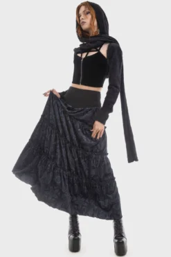 Killstar x The Lost Boys Half Vamp Maxi Skirt - Official Licensed Gothic Apparel