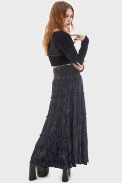 Killstar x The Lost Boys Half Vamp Maxi Skirt - Official Licensed Gothic Apparel -Kill Star Store HALF VAMP MAXI SKIRT W D