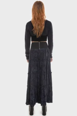 Killstar x The Lost Boys Half Vamp Maxi Skirt - Official Licensed Gothic Apparel -Kill Star Store HALF VAMP MAXI SKIRT W E