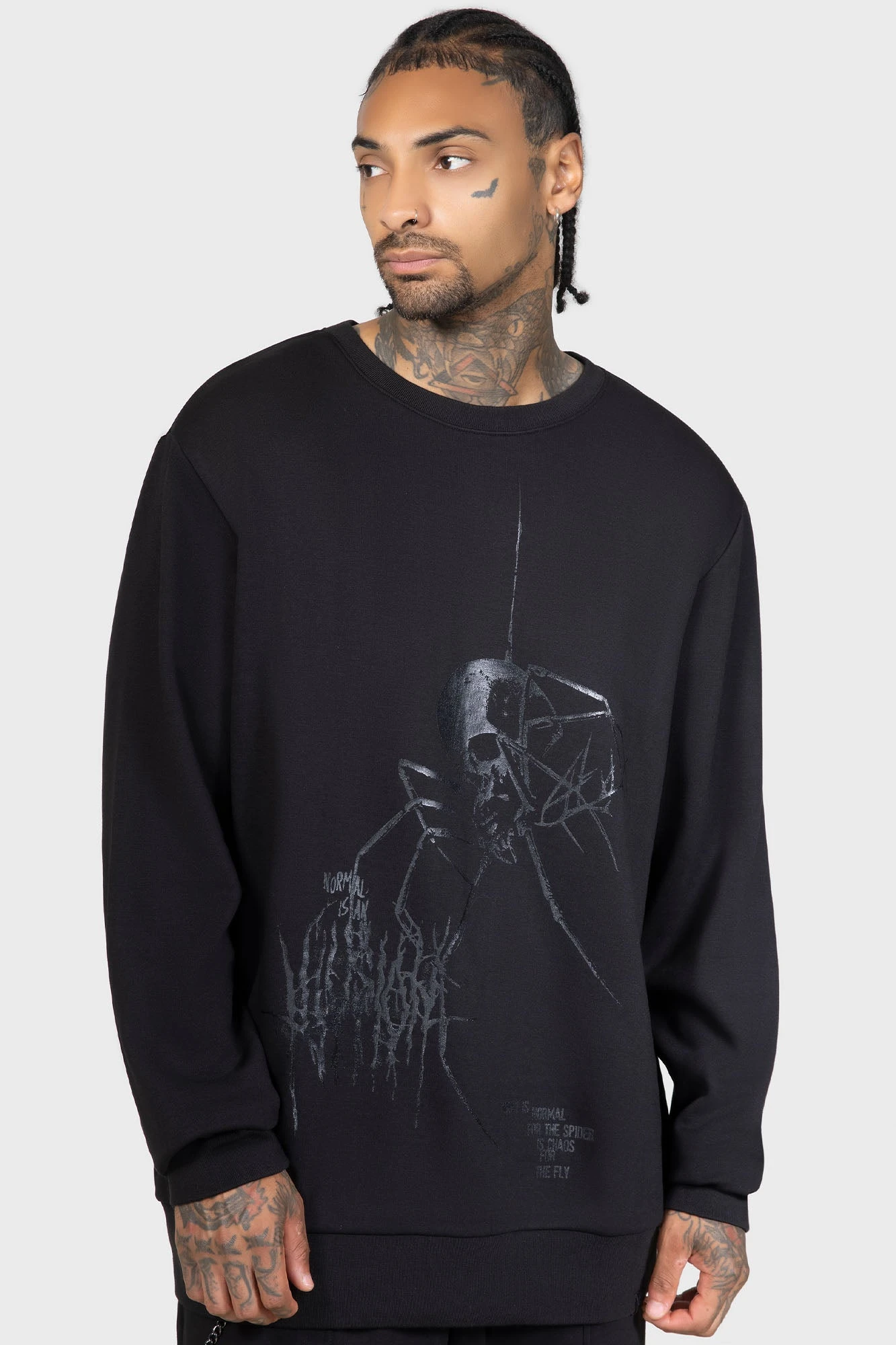 KILLSTAR Hallowshade Statement Graphic Sweatshirt 2 KILLSTAR Hallowshade Statement Graphic Sweatshirt - Image 2