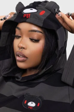 KILLSTAR Harajuku Hooded Dress - Striped Gothic Mini Dress -Kill Star Store HARAJUKU HOODED DRESS PLUS W C dda2f6dd 7e42 4b19 8198 272a7786d48b