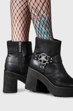Killstar Hardcore Pentagram Platform Boots