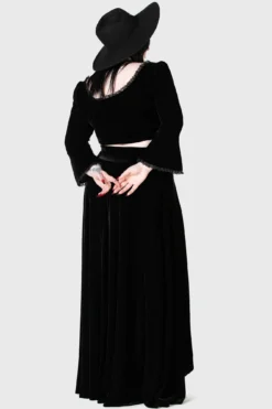 KILLSTAR Harietta Long Sleeve Velvet Top - Plus Size -Kill Star Store HARIETTA TOP PLUS W D