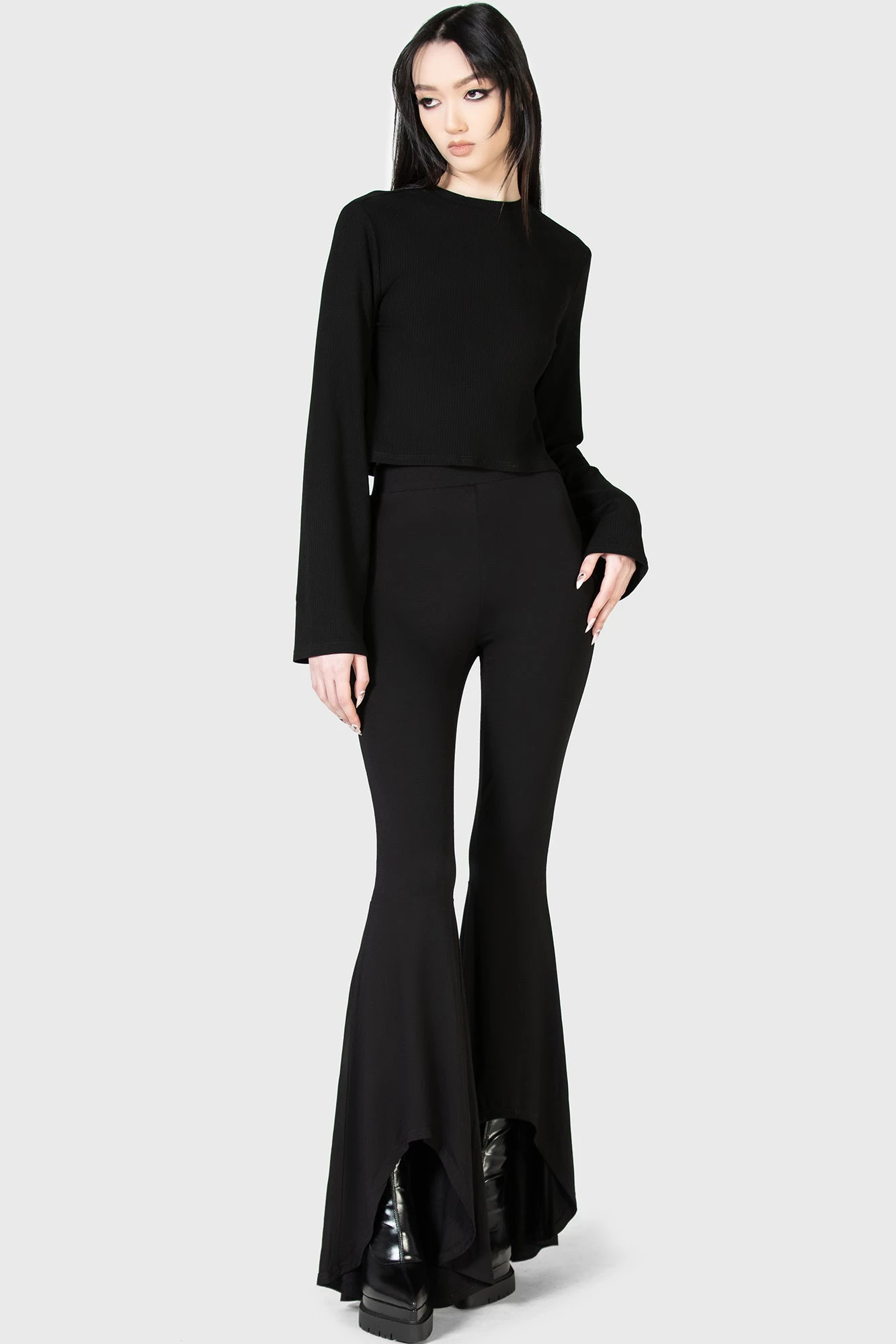 KILLSTAR Haunted Affirmations Open Back Cropped Long Sleeve Top 6 KILLSTAR Haunted Affirmations Open Back Cropped Long Sleeve Top - Image 6