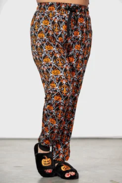 KILLSTAR Haunted Joggers [Plus Size] - Baroque Pumpkin Gothic Loungewear