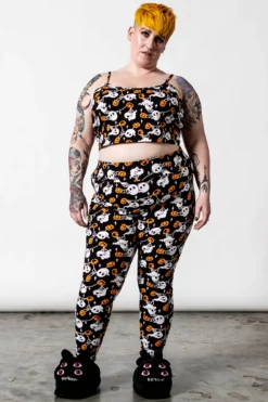 Haunted Pumpkin Cropped Cami [PLUS] -Kill Star Store HAUNTED PUMPKIN CROPPED CAMI PLUS D