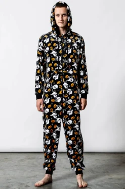 Haunted Pumpkin Onesie -Kill Star Store HAUNTED PUMPKIN ONESIE MENS B