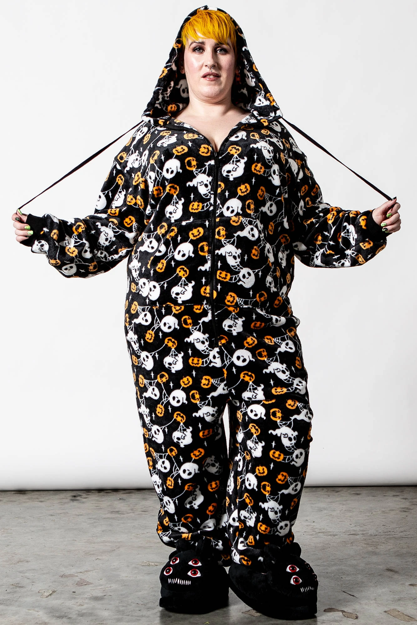 KILLSTAR Haunted Pumpkin Oversized Plus Size Onesie 1 KILLSTAR Haunted Pumpkin Oversized Plus Size Onesie