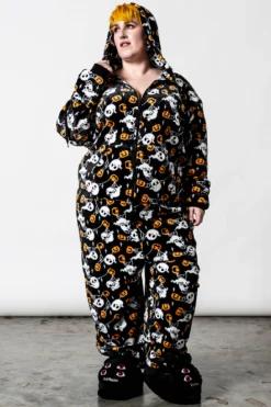 KILLSTAR Haunted Pumpkin Oversized Plus Size Onesie 6 KILLSTAR Haunted Pumpkin Oversized Plus Size Onesie -Kill Star Store HAUNTED PUMPKIN ONESIE PLUS C