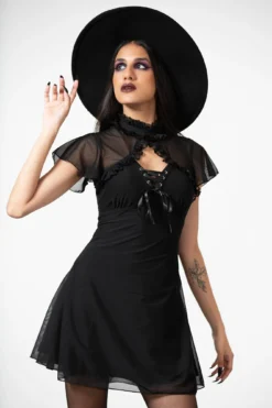 KILLSTAR Hauntilda Keyhole Dress - Womens Gothic Mesh Dress