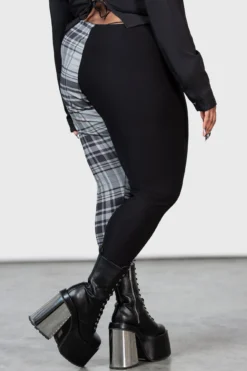 KILLSTAR Heartbreaker Leggings [Plus Size] -Kill Star Store HEART BREAKER LEGGINGS GREY PLUS W D