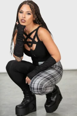 Heartbreaker Leggings -Kill Star Store HEART BREAKER LEGGINGS GREY W D