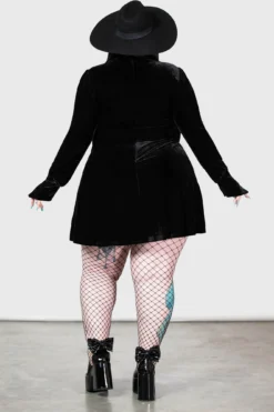 KILLSTAR Hecate Velvet Plunge Dress [Plus Size] -Kill Star Store HECATE VELVET PLUNGE DRESS PLUS W F