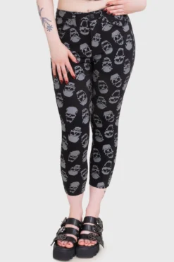 KILLSTAR Heirloom Capri Skull Print Trousers -Kill Star Store HEIRLOOMCAPRI E