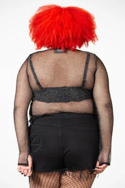 Hellia Fishnet Top [PLUS] -Kill Star Store HELLIA FISHNET TOP PLUS W E