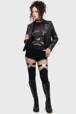 KILLSTAR x Gremlins Here Comes Trouble Fitted Mesh T-Shirt 9 KILLSTAR x Gremlins Here Comes Trouble Fitted Mesh T-Shirt -Kill Star Store HERE COMES TROUBLE FITTED T SHIRT W E