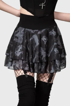 KILLSTAR Hioid Mini Skirt with Suspender Straps -Kill Star Store HIOID MINI SKIRT W F