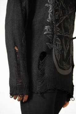 KILLSTAR Hyperion Hooded Knit Sweater -Kill Star Store HYPERION HOODED KNIT SWEATER M C