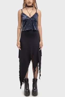 KILLSTAR x The Lost Boys Half Vamp Velvet Crop Top -Kill Star Store HalfVampTop3