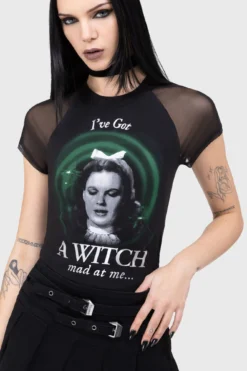 KILLSTAR I Wish I Wasn't Here Baby Tee -Kill Star Store I WISH I WASNT HERE BABY TEE D