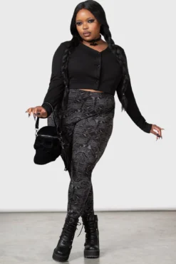 KILLSTAR x Wednesday: I'm Saaaorry Nevermore Plus Size Leggings -Kill Star Store IM SAAAORRY LEGGINGS PLUS W E
