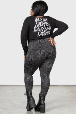 KILLSTAR x Wednesday: I'm Saaaorry Nevermore Plus Size Leggings -Kill Star Store IM SAAAORRY LEGGINGS PLUS W F