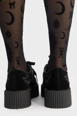 KILLSTAR In A Phase Creepers - Velvet Platform Goth Shoes -Kill Star Store IN A PHASE CREEPERS W E