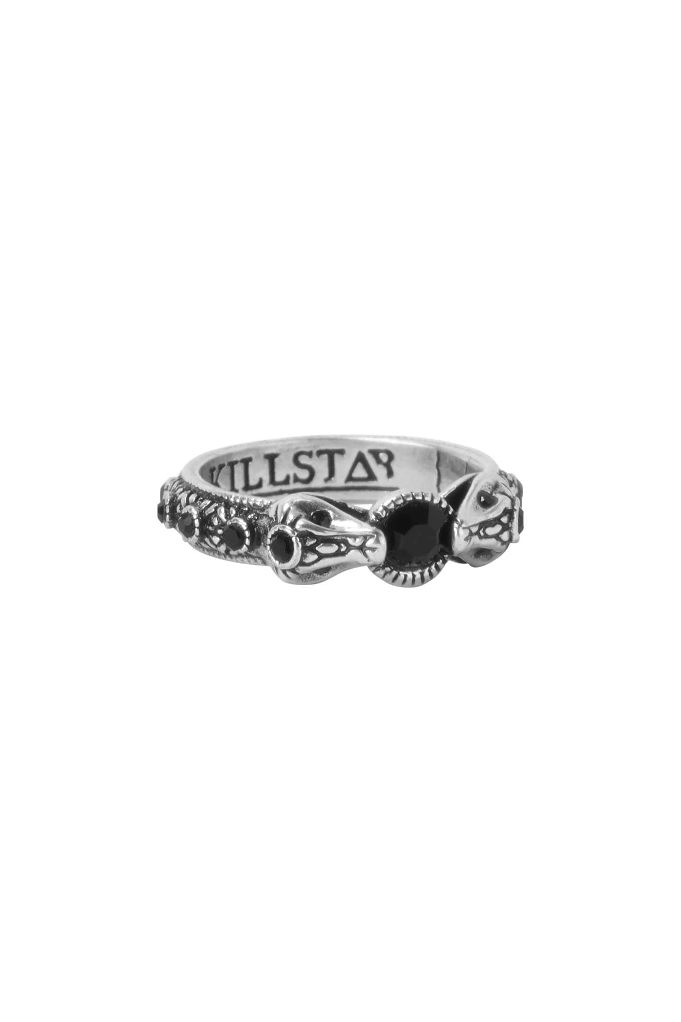 KILLSTAR Iris Ring: Antique Silver Serpent & Crystal Jewelry 2 KILLSTAR Iris Ring: Antique Silver Serpent & Crystal Jewelry - Image 2