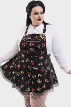 KILLSTAR x Chucky It's Time To Play Pinafore Dress -Kill Star Store IT S TIME TO PLAY PINAFORE DRESS PLUS W D