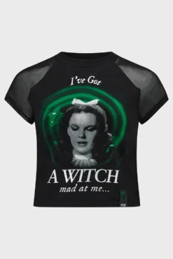 KILLSTAR I Wish I Wasn't Here Baby Tee -Kill Star Store IWISHIWASN THEREBABYTEE BLACK 1