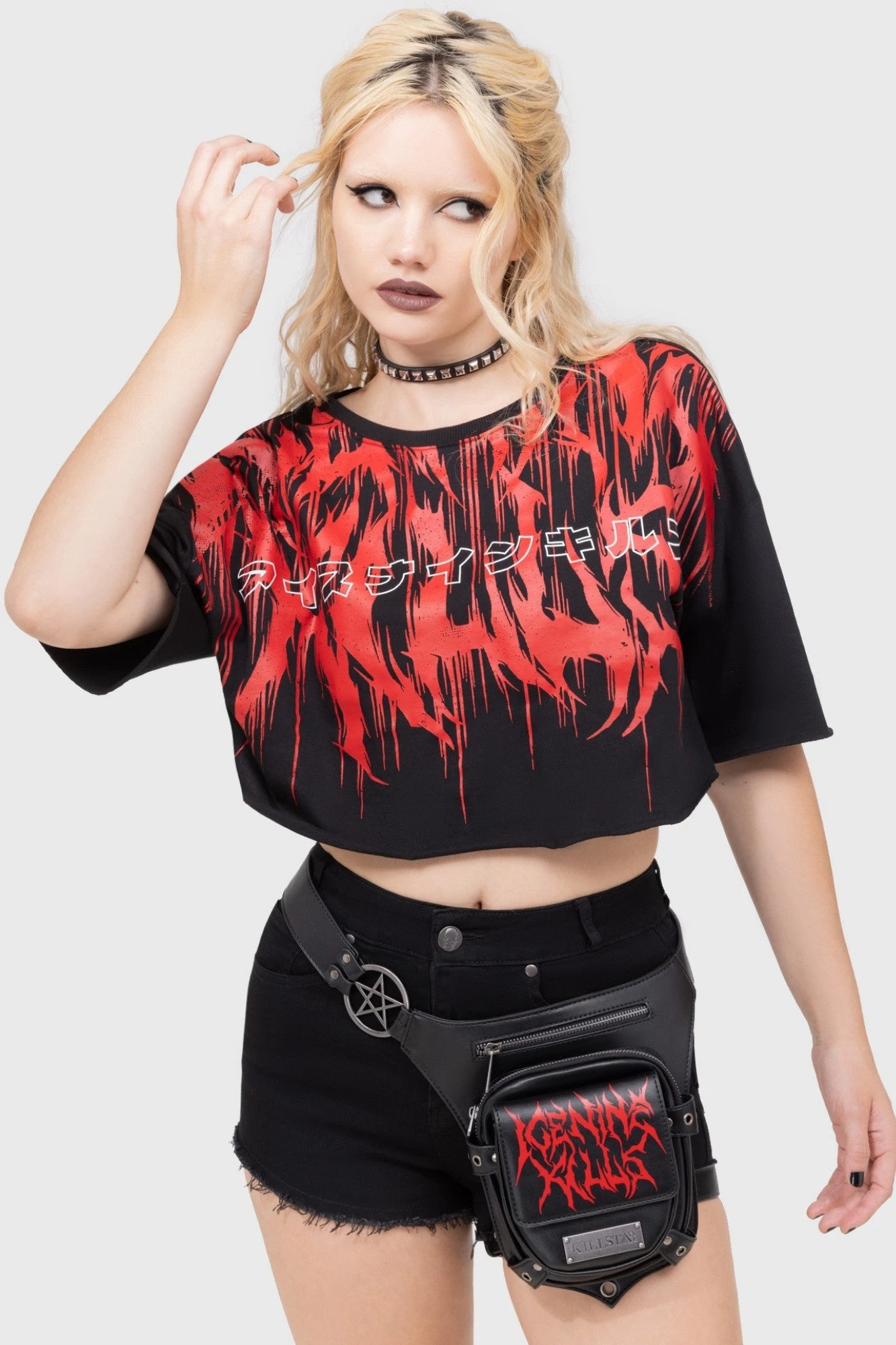 ICE NINE KILLS x KILLSTAR INK Logo Crop Tee 3 ICE NINE KILLS x KILLSTAR INK Logo Crop Tee - Image 3