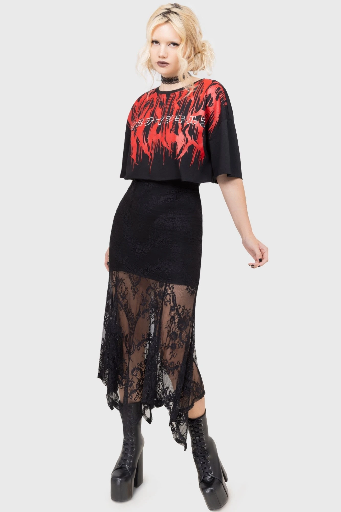 ICE NINE KILLS x KILLSTAR INK Logo Crop Tee 2 ICE NINE KILLS x KILLSTAR INK Logo Crop Tee - Image 2