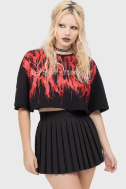 ICE NINE KILLS x KILLSTAR INK Logo Crop Tee 11 ICE NINE KILLS x KILLSTAR INK Logo Crop Tee -Kill Star Store Ink Logo Crop Tee D