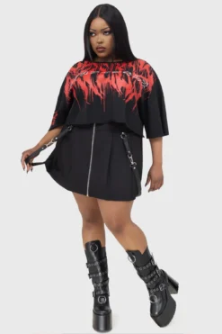 ICE NINE KILLS x KILLSTAR INK Logo Crop Tee 13 ICE NINE KILLS x KILLSTAR INK Logo Crop Tee -Kill Star Store Ink Logo Crop Tee PLUS B