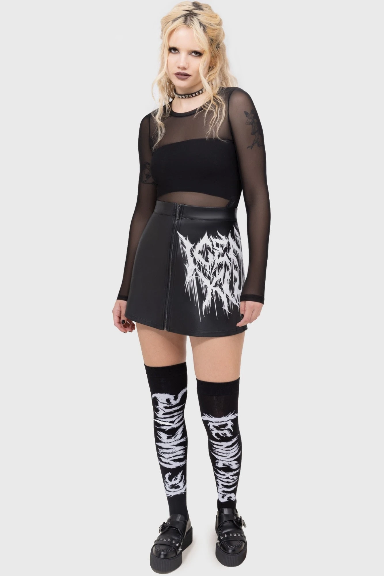 Ice Nine Kills Logo Mini Skirt - Official Band Collaboration 1 Ice Nine Kills Logo Mini Skirt - Official Band Collaboration