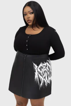 Ice Nine Kills Logo Mini Skirt - Official Band Collaboration 12 Ice Nine Kills Logo Mini Skirt - Official Band Collaboration -Kill Star Store Ink Logo Mini Skirt PLUS B